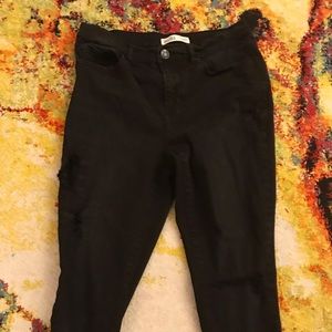 Distressed Black Jeans